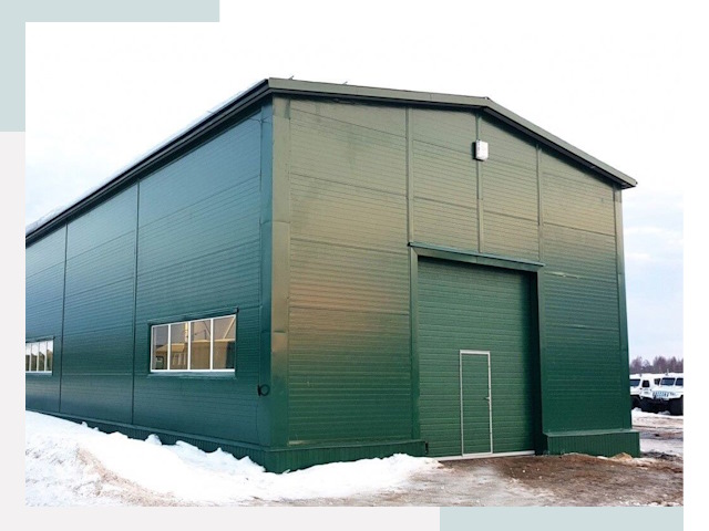 Двускатные ангары в Архангельске